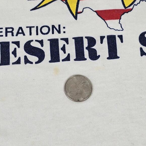 Vintage 1990 Operation Desert Storm Iraq Made In USA Single Stitch Mens Large - Picture 3 of 9